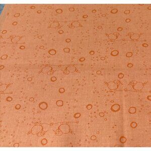 Cheap Talk Orange Bird Print Cotton Fabric 18" x 18" Quilting Sewing Square by C